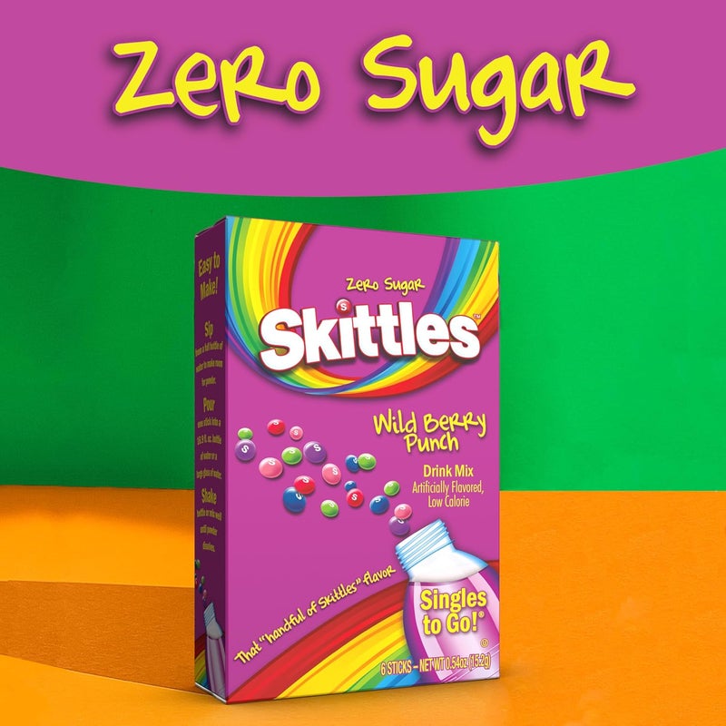 SINGLES TO GO! Skittles Wild Berry Punch Drink Mix - Zero Sugar - Image 4